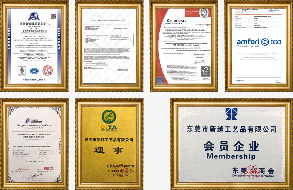 东莞市新越工艺品有限公司荣誉